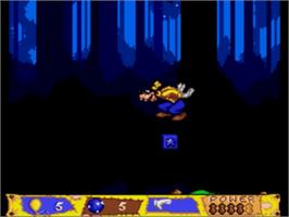 In game image of Goofy's Hysterical History Tour on the Sega Nomad.