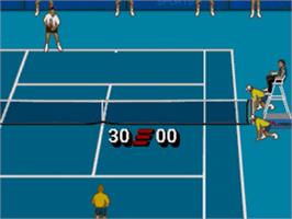 In game image of Img International Tour Tennis on the Sega Nomad.