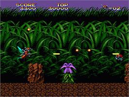 In game image of Insector-X on the Sega Nomad.