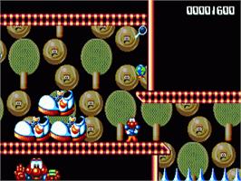 In game image of James Pond 2: Codename: RoboCod on the Sega Nomad.