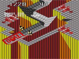 In game image of Marble Madness on the Sega Nomad.