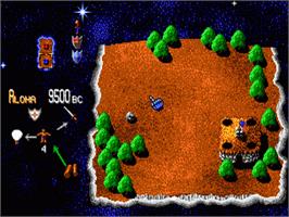 In game image of Mega Lo Mania on the Sega Nomad.