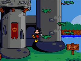 In game image of Mickey's Ultimate Challenge on the Sega Nomad.