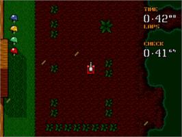 In game image of Micro Machines - Military on the Sega Nomad.
