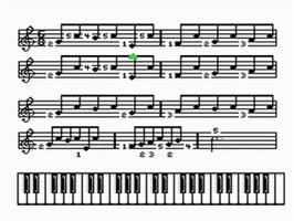 In game image of Miracle Piano Teaching System, The on the Sega Nomad.