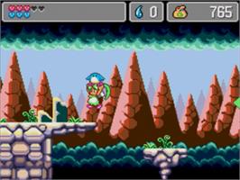 In game image of Monster World 4 on the Sega Nomad.
