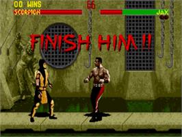 In game image of Mortal Kombat 2 on the Sega Nomad.
