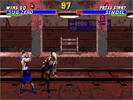 In game image of Mortal Kombat 3 on the Sega Nomad.