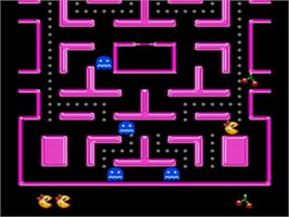 In game image of Ms. Pac-man on the Sega Nomad.