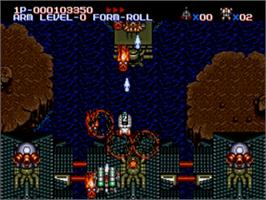 In game image of Musha Aleste - Full Metal Fighter Ellinor on the Sega Nomad.