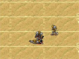 In game image of Mutant League Football on the Sega Nomad.