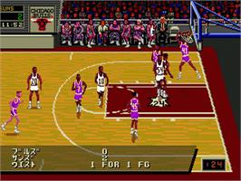 In game image of Nba Pro Basketball '94 on the Sega Nomad.