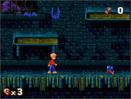 In game image of Pagemaster, The on the Sega Nomad.