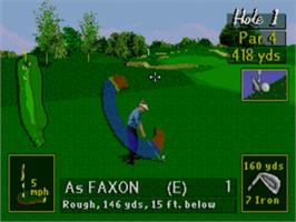 In game image of Pga Tour 96 on the Sega Nomad.