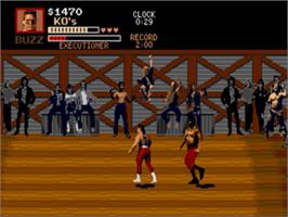 In game image of Pit Fighter on the Sega Nomad.