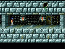 In game image of Prince Of Persia on the Sega Nomad.
