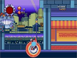 In game image of Pulseman on the Sega Nomad.