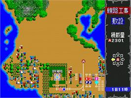 In game image of Ressha De Ikou Md, A on the Sega Nomad.