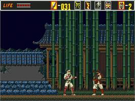 In game image of Revenge Of Shinobi, The on the Sega Nomad.