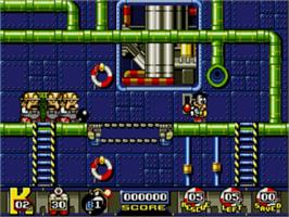 In game image of S.S. Lucifer - Man Overboard on the Sega Nomad.