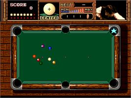 In game image of Side Pocket on the Sega Nomad.