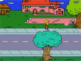 In game image of Simpsons, The: Bart's Nightmare on the Sega Nomad.