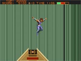 In game image of Strider on the Sega Nomad.