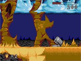 In game image of Taz-mania on the Sega Nomad.