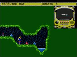In game image of Todd's Adventures In Slime World on the Sega Nomad.