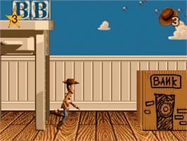 In game image of Toy Story on the Sega Nomad.
