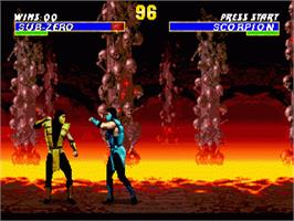 In game image of Ultimate Mortal Kombat 3 on the Sega Nomad.