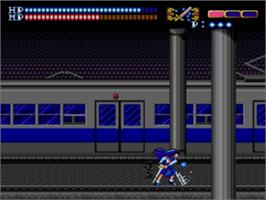 In game image of Valis: The Fantasm Soldier on the Sega Nomad.