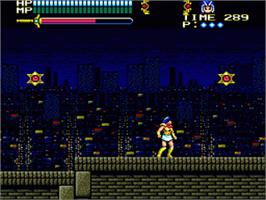 In game image of Valis 3 on the Sega Nomad.