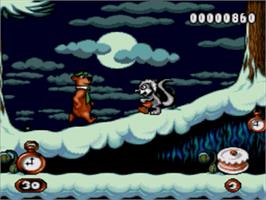 In game image of Yogi Bear - Cartoon Capers on the Sega Nomad.