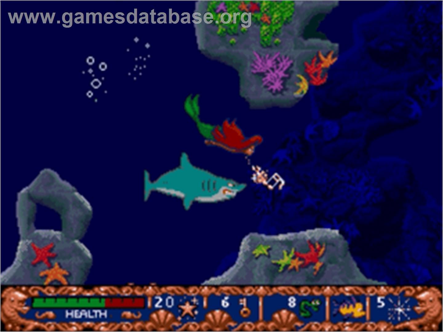 Ariel - The Little Mermaid - Sega Nomad - Artwork - In Game