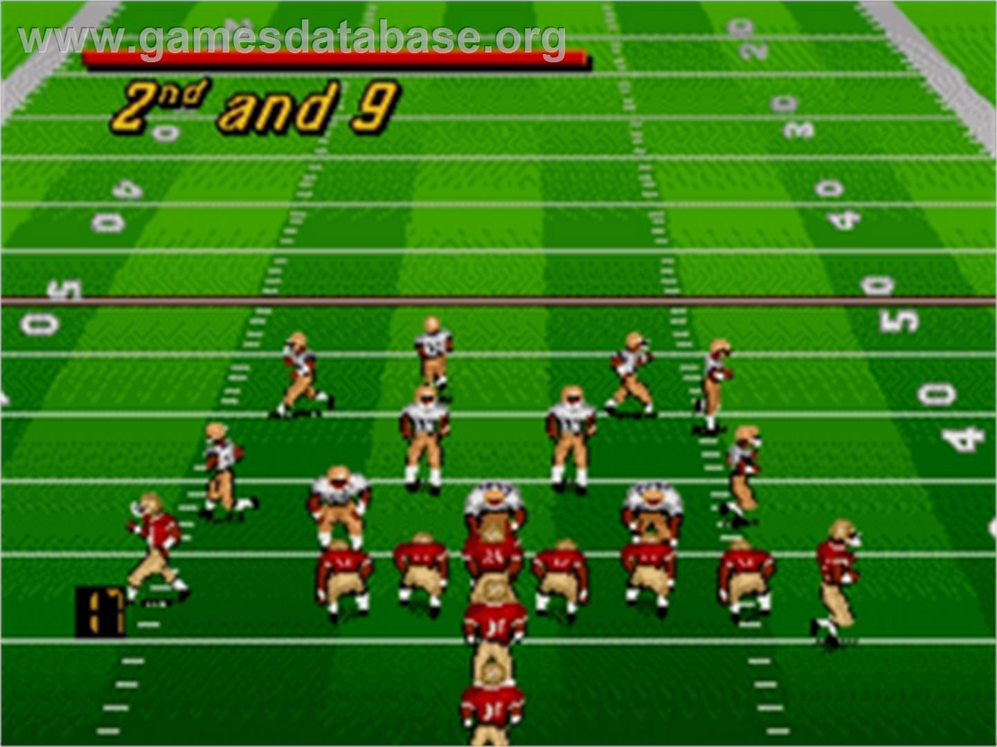 Bill Walsh College Football 95 - Sega Nomad - Artwork - In Game