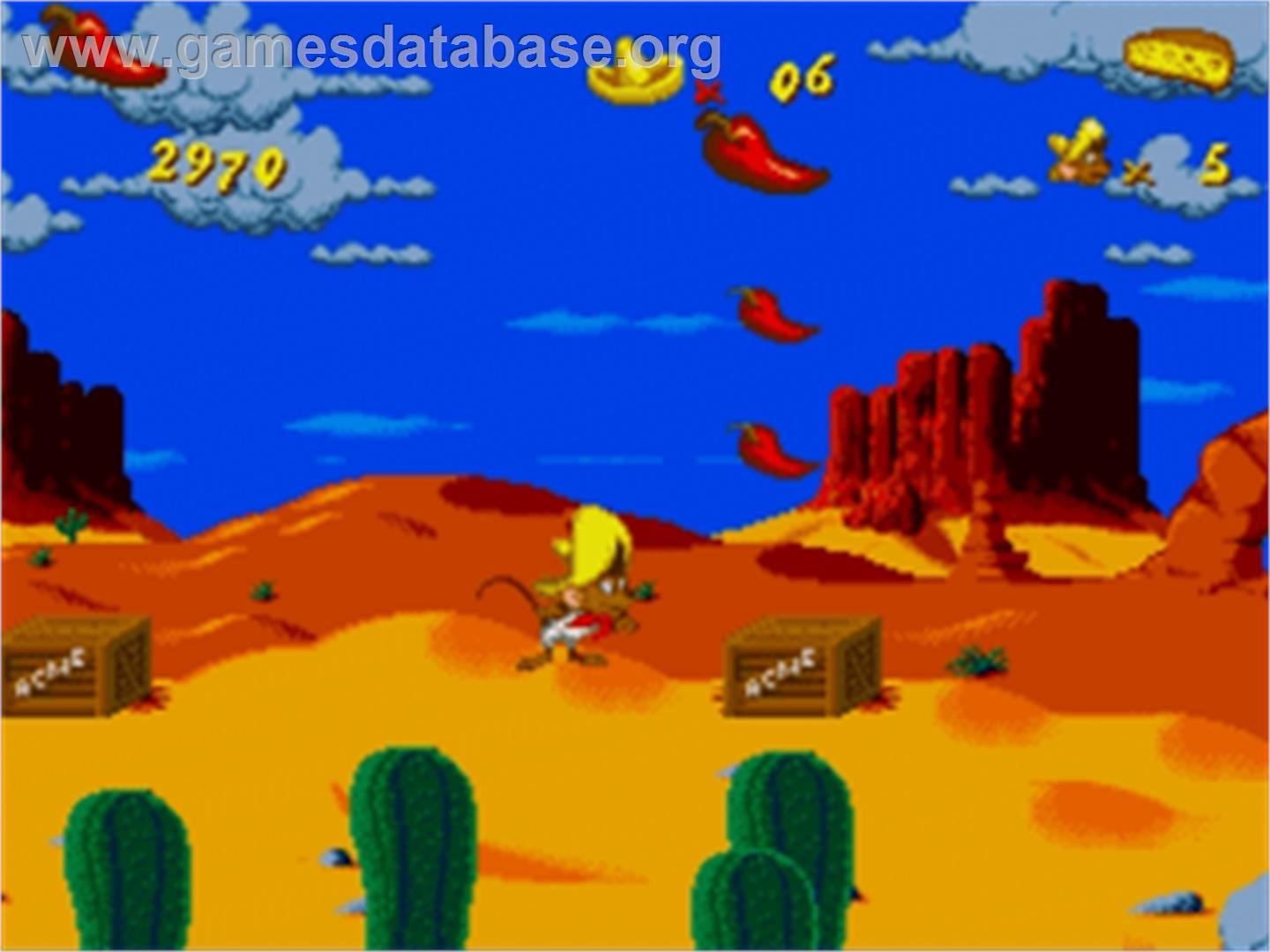 Cheese Cat-Astrophe starring Speedy Gonzales - Sega Nomad - Artwork - In Game