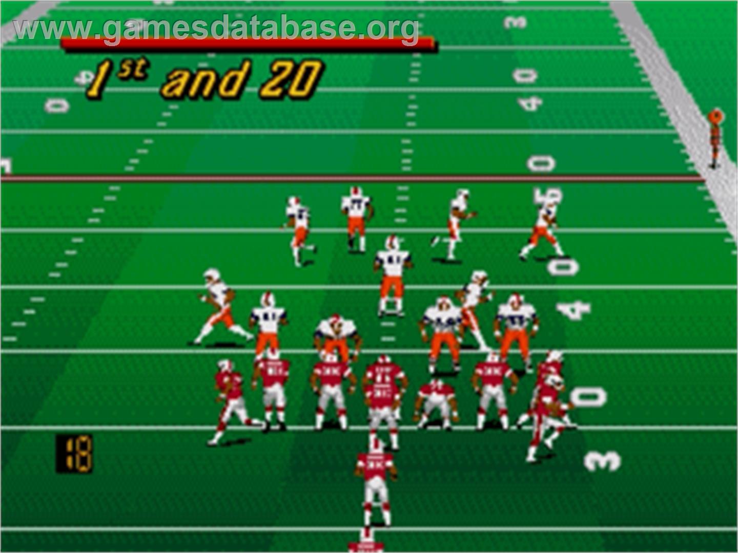 College Football USA 96 - Sega Nomad - Artwork - In Game