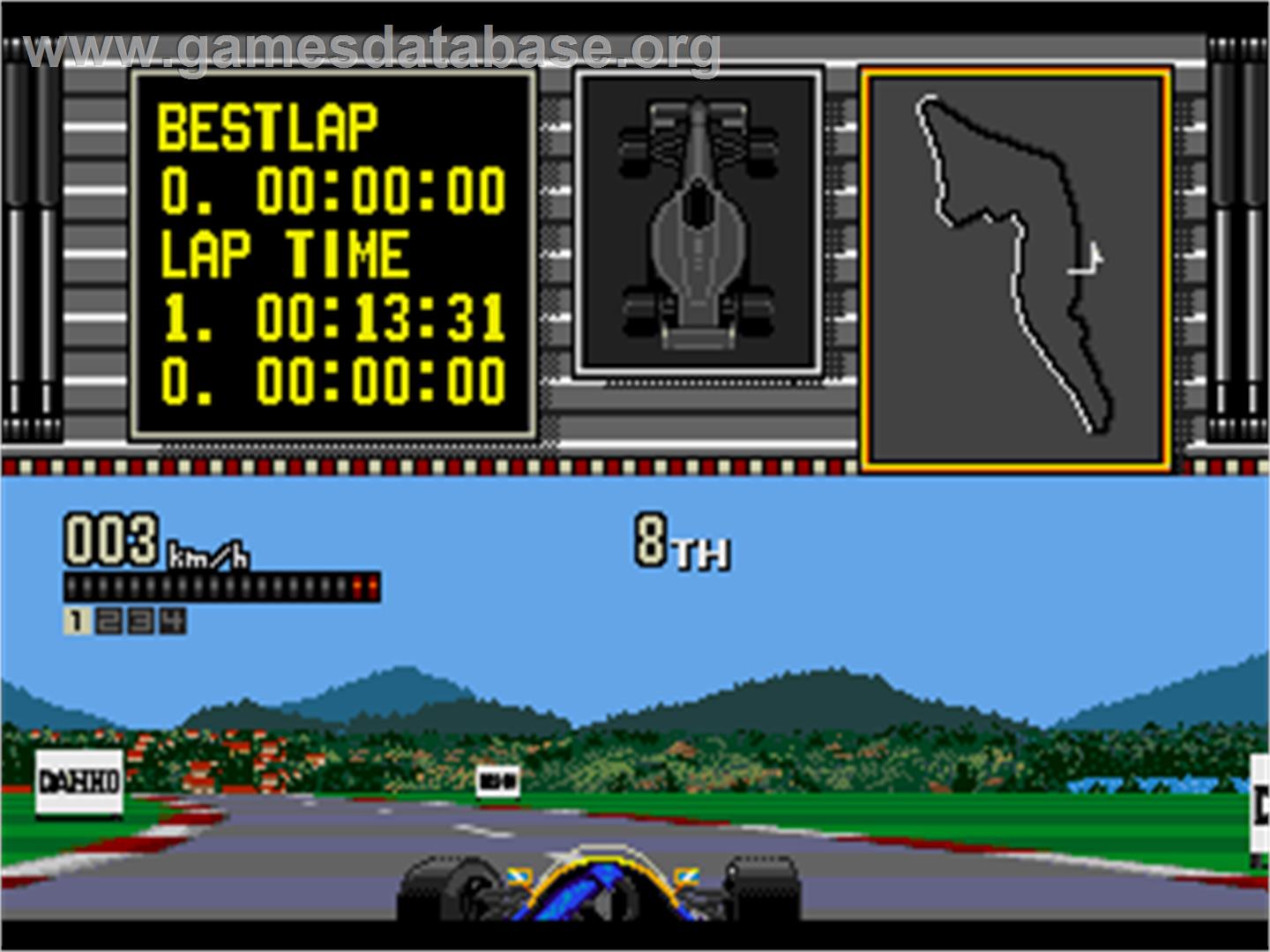 Ferrari Grand Prix Challenge - Sega Nomad - Artwork - In Game