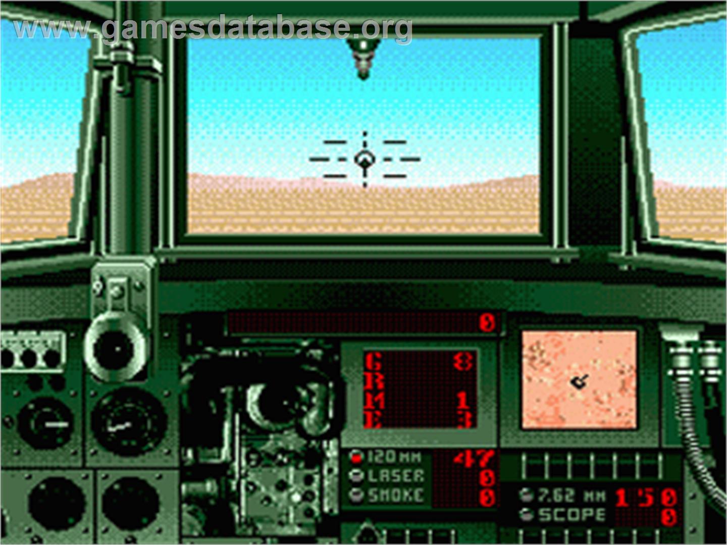Garry Kitchen's Super Battletank - War In The Gulf - Sega Nomad - Artwork - In Game