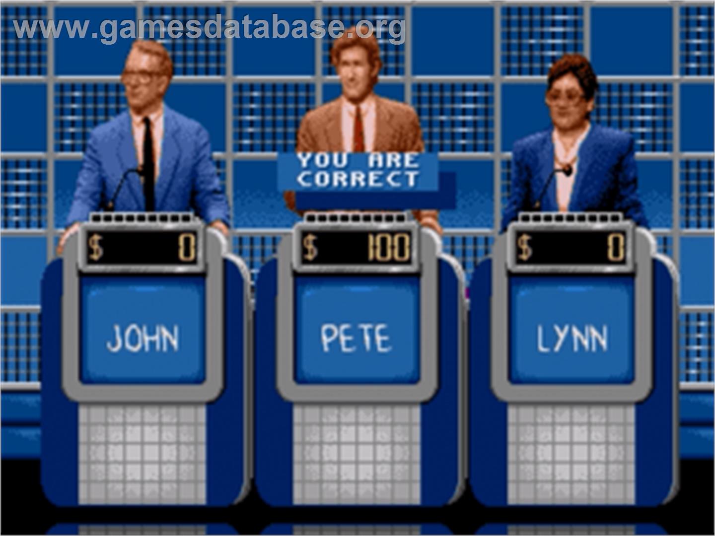 Jeopardy! - Sega Nomad - Artwork - In Game