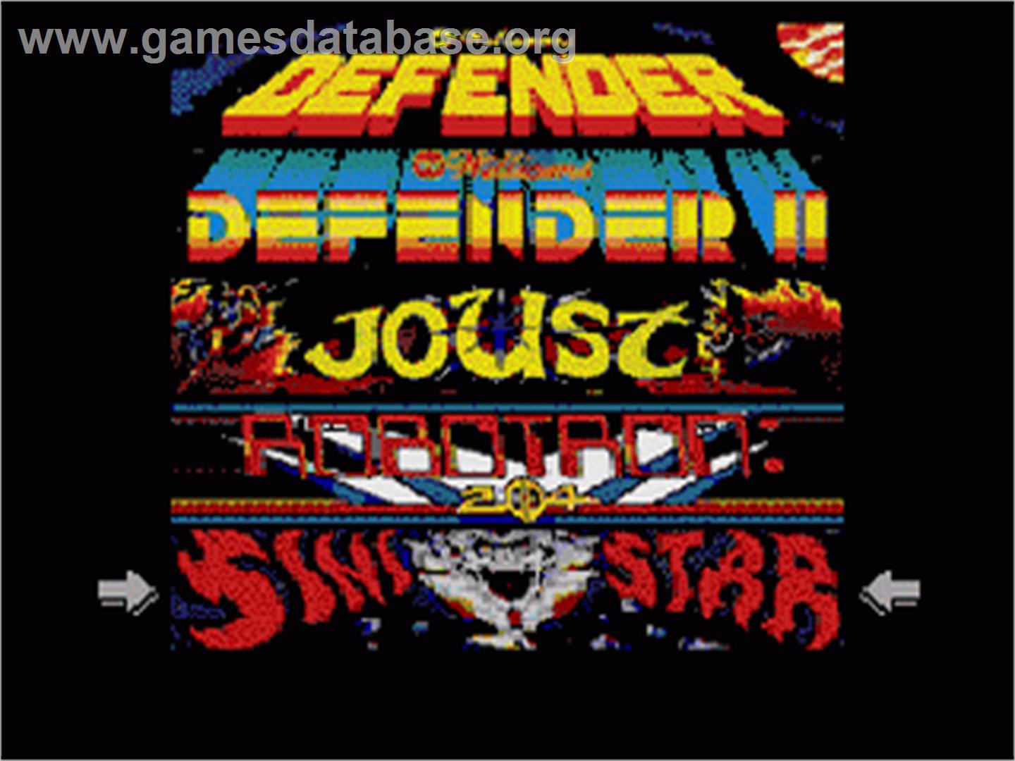Midway Presents Arcade's Greatest Hits - Sega Nomad - Artwork - In Game