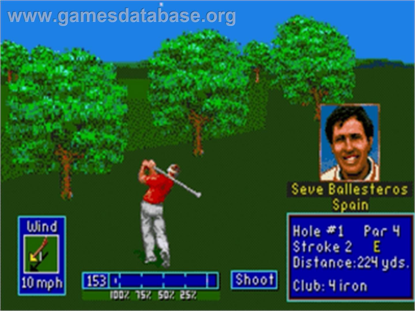 PGA European Tour - Sega Nomad - Artwork - In Game