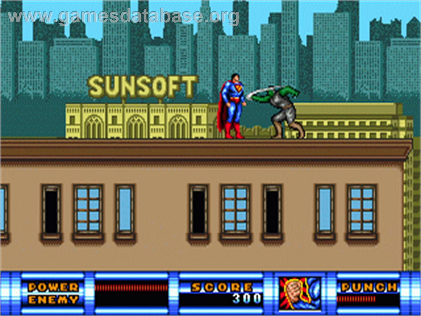 Superman - The Man Of Steel - Sega Nomad - Artwork - In Game