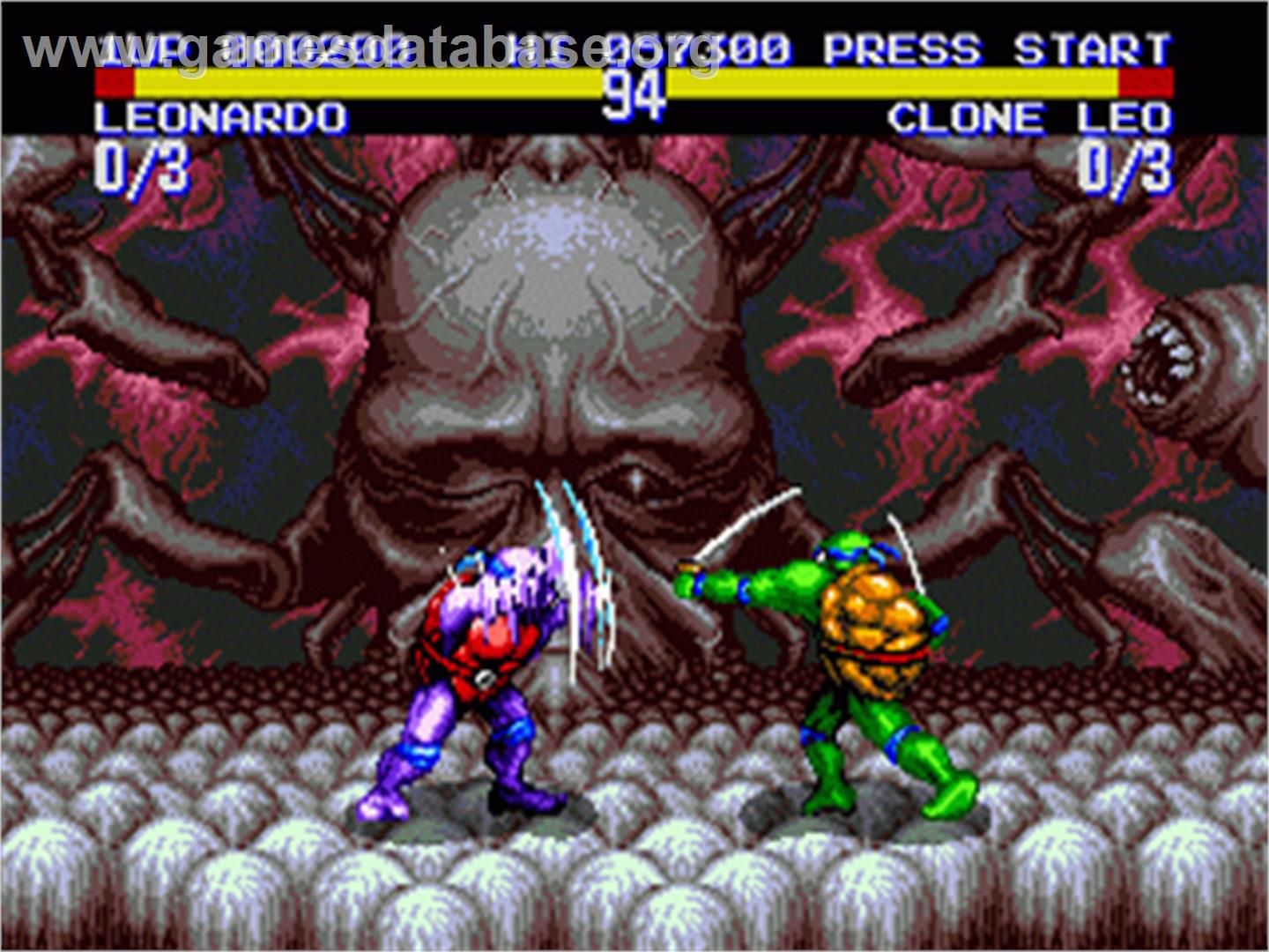 Teenage Mutant Ninja Turtles - Tournament Fighters - Sega Nomad - Artwork - In Game