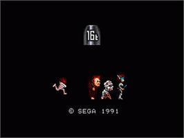 Title screen of 16t on the Sega Nomad.