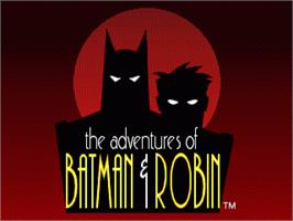 Title screen of Adventures Of Batman And Robin, The on the Sega Nomad.