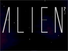Title screen of Alien 3 on the Sega Nomad.
