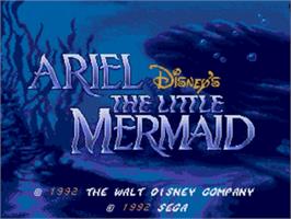 Title screen of Ariel - The Little Mermaid on the Sega Nomad.