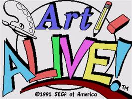 Title screen of Art Alive! on the Sega Nomad.